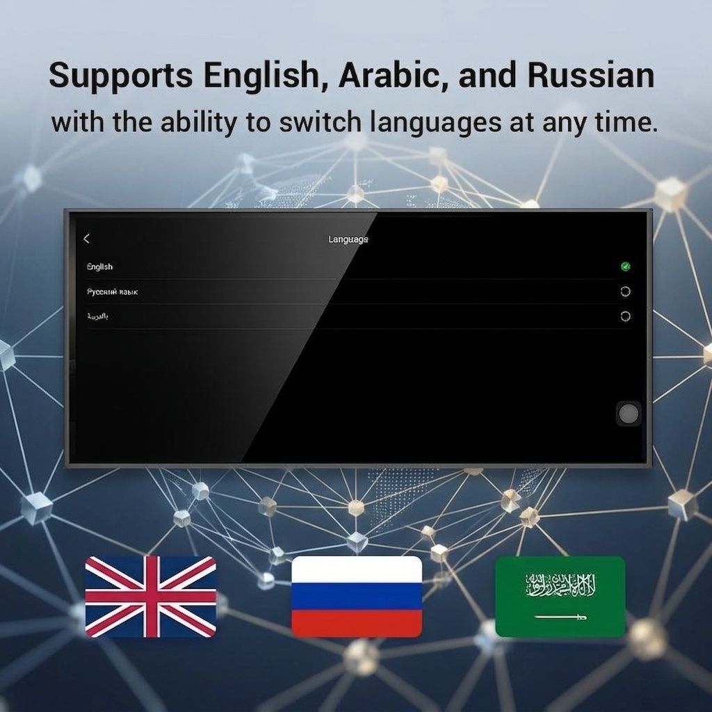 مع إمكانية تبديل اللغات في أي وقت