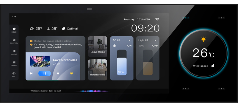 شاشة 6 بوصة تعمل باللمس من الأنترويد مع مقبض دوّار مع زر لمس
